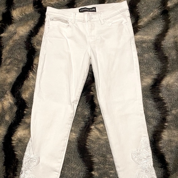 Express Lace Trim Skinny Jeans S 6